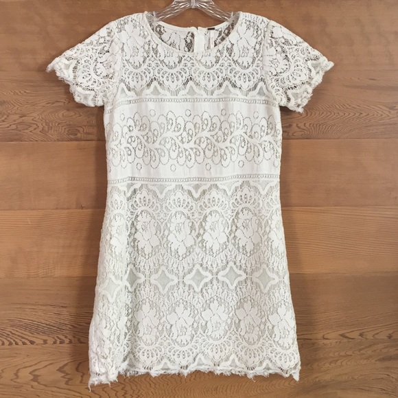 FREE PEOPLE ivory lace dress size 4 - Picture 2 of 3